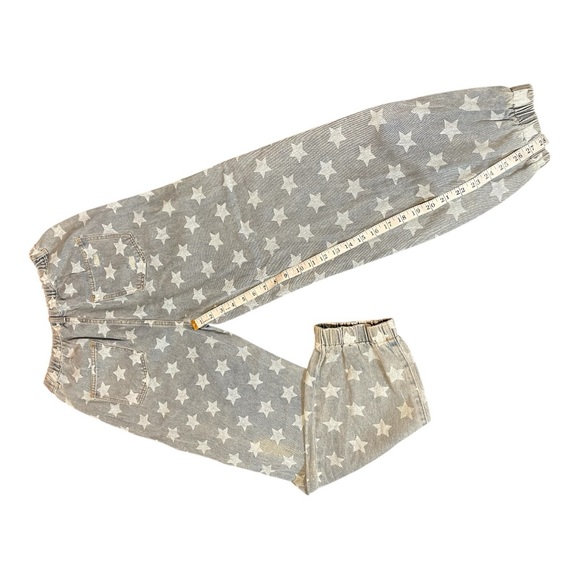 ๐ POL - Sample - Star Patterned Denim Joggers - Destressed - 100% COTTON - Picture 5 of 12